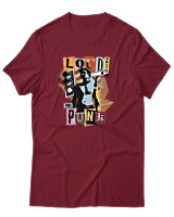 T-Shirt Αντρικό - Loud Proud And Punk - Color Thumbnail Σκούρο Κόκκινο