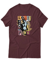 T-Shirt Αντρικό - Loud Proud And Punk - Color Thumbnail Μπορντό