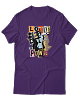 T-Shirt Αντρικό - Loud Proud And Punk - Color Thumbnail Σκούρο Μωβ
