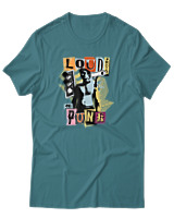 T-Shirt Αντρικό - Loud Proud And Punk - Color Thumbnail Μπλε Πράσινο