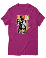 T-Shirt Αντρικό - Loud Proud And Punk - Color Thumbnail Φουξια