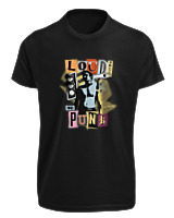 T-Shirt Fit Αντρικό - Loud Proud And Punk - Color Thumbnail Μαύρο
