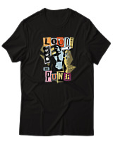 T-Shirt  Γυναικείο - Loud Proud And Punk - Color Thumbnail Μαύρο