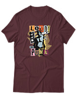 T-Shirt  Γυναικείο - Loud Proud And Punk - Color Thumbnail Μπορντό