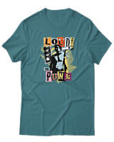 T-Shirt  Γυναικείο - Loud Proud And Punk - Color Thumbnail Μπλέ Πράσινο