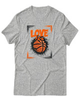 T-Shirt Αντρικό - Love Basket - Color Thumbnail Γκρι Μελανζέ
