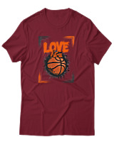 T-Shirt Αντρικό - Love Basket - Color Thumbnail Σκούρο Κόκκινο