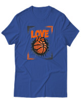 T-Shirt Αντρικό - Love Basket - Color Thumbnail Μπλε Ρουά