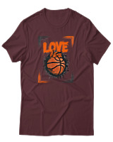 T-Shirt Αντρικό - Love Basket - Color Thumbnail Μπορντό