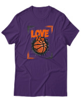 T-Shirt Αντρικό - Love Basket - Color Thumbnail Σκούρο Μωβ