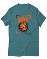 T-Shirt Αντρικό - Love Basket - Color Thumbnail Μπλε Πράσινο