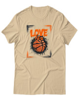 T-Shirt Αντρικό - Love Basket - Color Thumbnail Μπεζ
