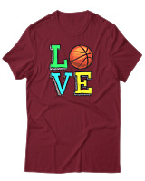T-Shirt Αντρικό - Love Basket - Color Thumbnail Σκούρο Κόκκινο
