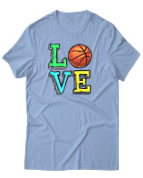 T-Shirt Αντρικό - Love Basket - Color Thumbnail Γαλάζιο
