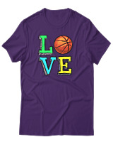T-Shirt Αντρικό - Love Basket - Color Thumbnail Σκούρο Μωβ