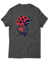 T-Shirt Αντρικό - Love Bug - Color Thumbnail Ανθρακί