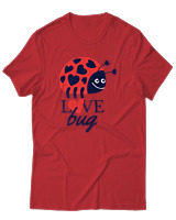 T-Shirt Αντρικό - Love Bug - Color Thumbnail Κόκκινο