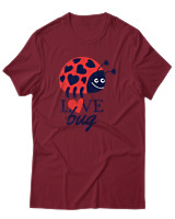 T-Shirt Αντρικό - Love Bug - Color Thumbnail Σκούρο Κόκκινο