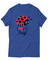 T-Shirt Αντρικό - Love Bug - Color Thumbnail Μπλε Ρουά