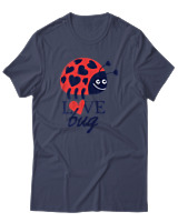 T-Shirt Αντρικό - Love Bug - Color Thumbnail Μπλε Γκρι
