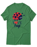 T-Shirt Αντρικό - Love Bug - Color Thumbnail Πράσινο