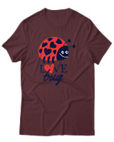 T-Shirt Αντρικό - Love Bug - Color Thumbnail Μπορντό