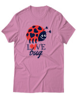 T-Shirt Αντρικό - Love Bug - Color Thumbnail Ροζ