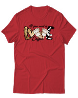 T-Shirt Αντρικό - Love Coffee - Color Thumbnail Κόκκινο