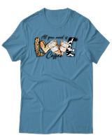 T-Shirt Αντρικό - Love Coffee - Color Thumbnail Τιρκουάζ