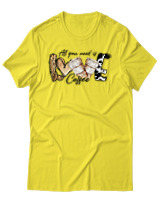 T-Shirt Αντρικό - Love Coffee - Color Thumbnail Κίτρινο