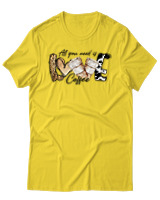 T-Shirt Αντρικό - Love Coffee - Color Thumbnail Χρυσό Κίτρινο