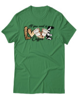 T-Shirt Αντρικό - Love Coffee - Color Thumbnail Πράσινο