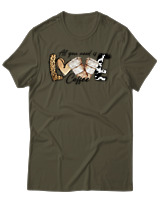 T-Shirt Αντρικό - Love Coffee - Color Thumbnail Χακί