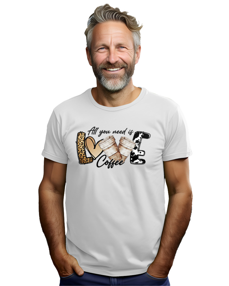 T-Shirt Αντρικό - Love Coffee - Image 2