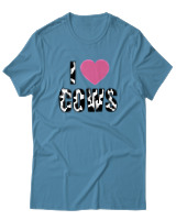 T-Shirt Αντρικό - Love Cows - Color Thumbnail Τιρκουάζ