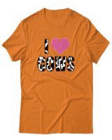 T-Shirt Αντρικό - Love Cows - Color Thumbnail Πορτοκαλί