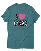 T-Shirt Αντρικό - Love Cows - Color Thumbnail Μπλε Πράσινο