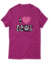 T-Shirt Αντρικό - Love Cows - Color Thumbnail Φουξια