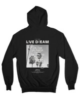 Ζακέτα Φούτερ με κουκούλα - Love Dream - Color Thumbnail Μαύρο