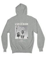 Ζακέτα Φούτερ με κουκούλα - Love Dream - Color Thumbnail Γκρι Μελανζέ