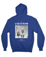 Ζακέτα Φούτερ με κουκούλα - Love Dream - Color Thumbnail Μπλε Ρουά