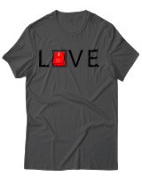 T-Shirt Unisex - Love - Color Thumbnail Ανθρακί