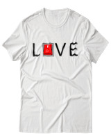 T-Shirt Unisex - Love - Color Thumbnail Άσπρο