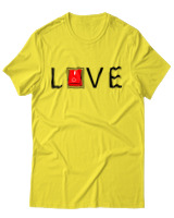T-Shirt Unisex - Love - Color Thumbnail Κίτρινο