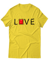 T-Shirt Unisex - Love - Color Thumbnail Χρυσό Κίτρινο