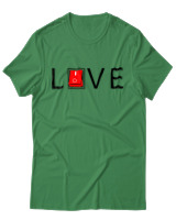 T-Shirt Unisex - Love - Color Thumbnail Πράσινο