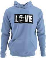 Φούτερ με κουκούλα - Love Is Dead - Color Thumbnail Blue Carolina