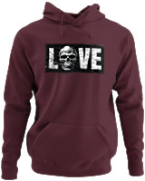 Φούτερ με κουκούλα - Love Is Dead - Color Thumbnail Marron