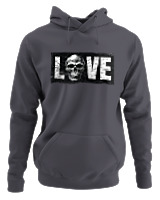 Φούτερ με κουκούλα - Love Is Dead - Color Thumbnail Ανθρακί