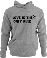 Φούτερ με κουκούλα - Love Is The Only Rule - Color Thumbnail Γκρι Μελανζέ